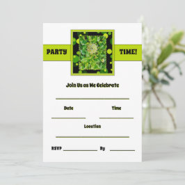 Festtid - Limegrön Inbjudningar