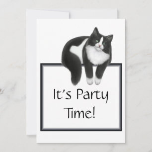 Festtid Smoking Cat Inbjudan