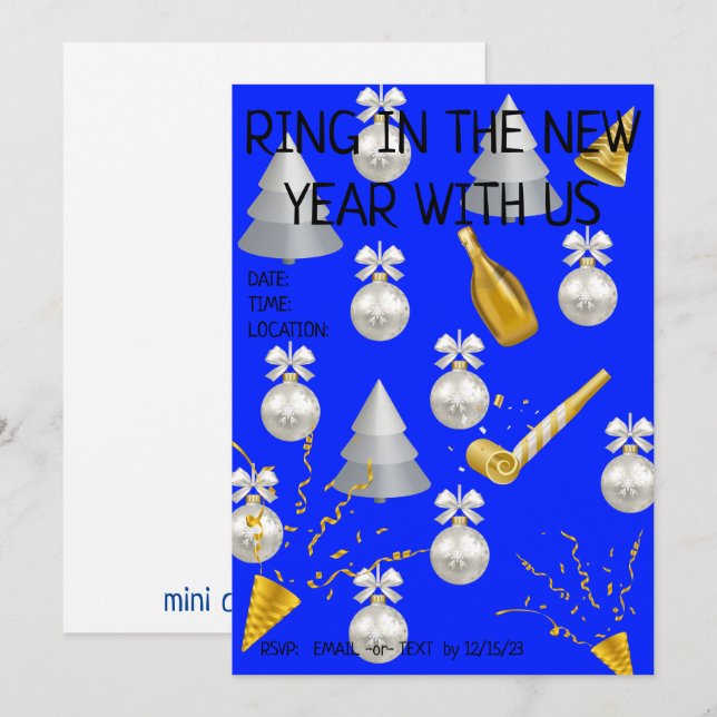 Festtid! (tom) julkort (Fram/baksida)