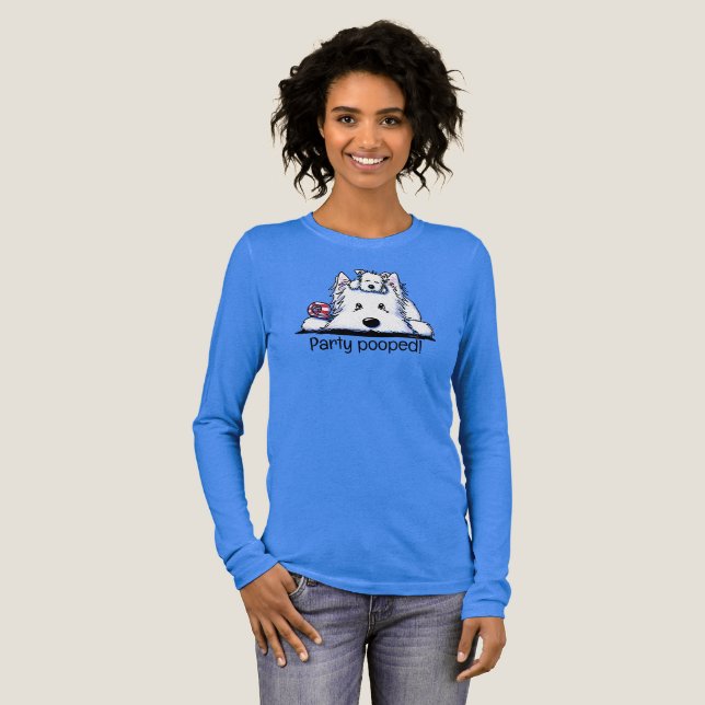 Festtrött Westie-älskare T Shirt (Hel framsida)