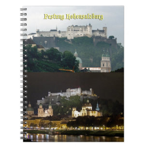 Festung Hohensalzburg, Salzburg Österrike Anteckningsbok Med Spiral