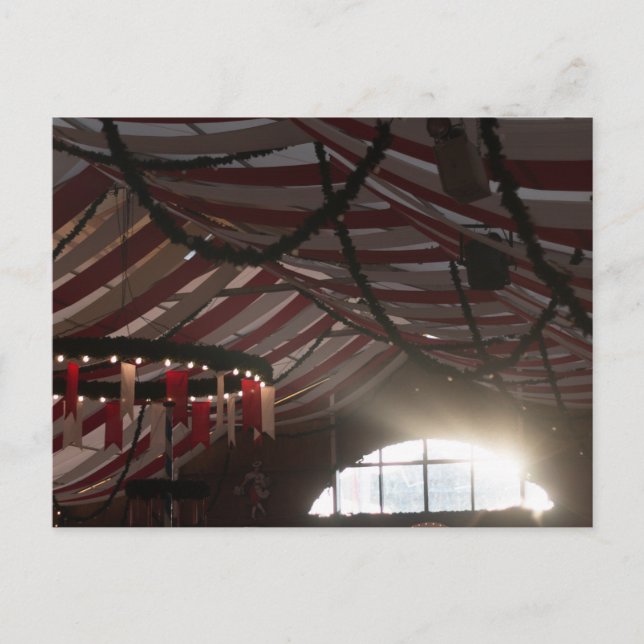 FESTZELT HIMMEL HAAGER HERBSTFEST BEI ABENDSONNE VYKORT (Framsida)