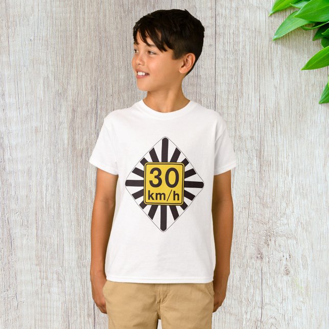 Fet 30 kMh hastighetsbegränsning Sunburst Traffic  T Shirt (Skapare uppladdad)
