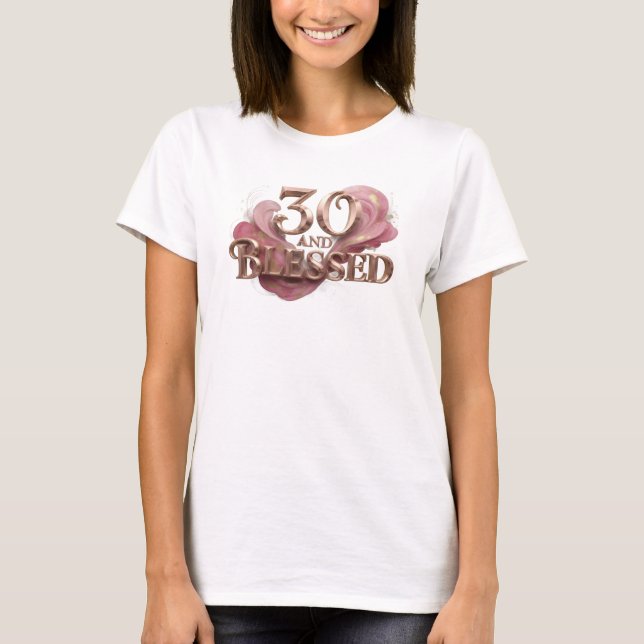 Fet 30 OCH VÄLSIGNAD Designer Grafik T Shirt (Framsida)