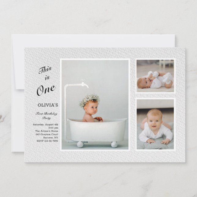 Fet 3-Foto Inbjudan (Framsida)