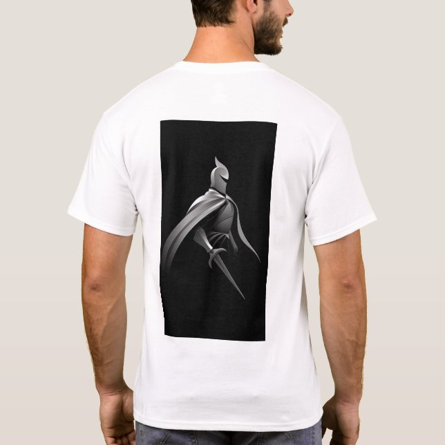Fet 3D Knight-Logotyp T-shirt - enkel och Iconic D (Baksida)