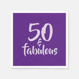 Fet 50- och Fabulous 50:e Födelsedagsfesten Papper Pappersservett