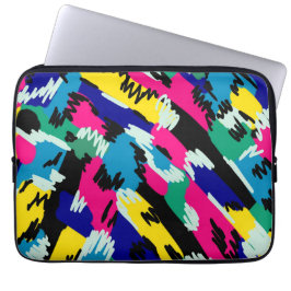 Fet Abstrakt Art i primärt Färg Laptop Fodral