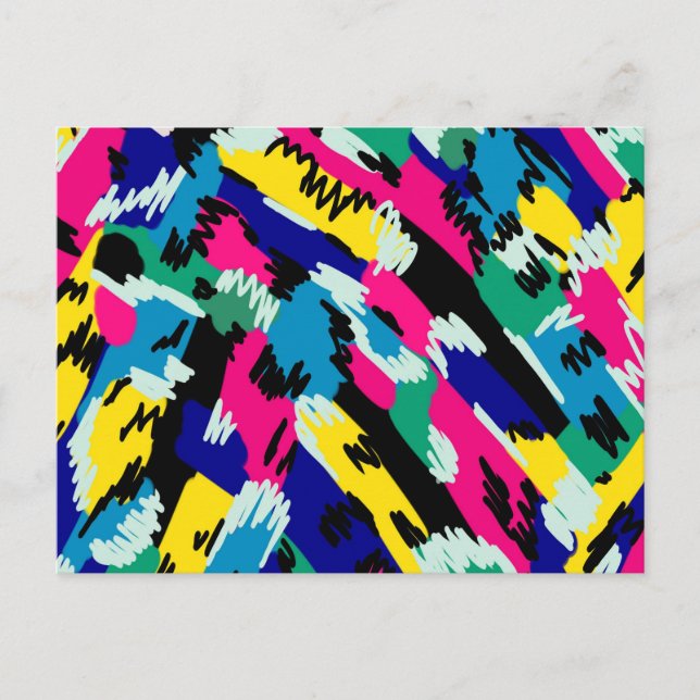 Fet Abstrakt Art i primärt Färg Vykort (Framsida)