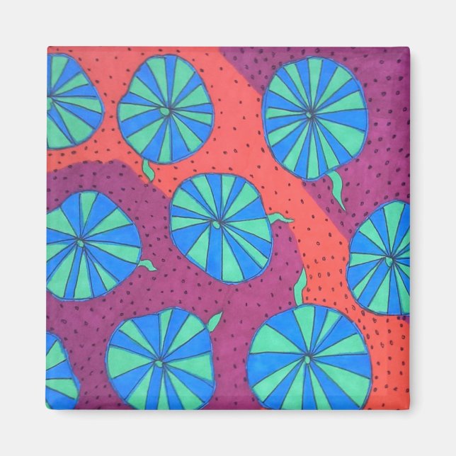 Fet Abstrakt Art Magnet (Framsidan)