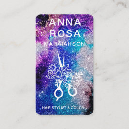 *~* Fet Abstrakt HAIR GLITTER QR LOGOTYP PHOTO Visitkort