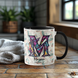 Fet abstrakt monogrammuppdrag - M för Mason Mugg