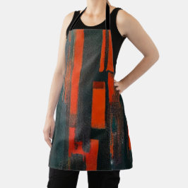 Fet Abstrakt Red and Black Art