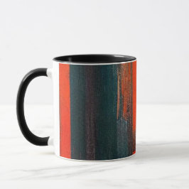Fet Abstrakt Red and Black Art Mugg