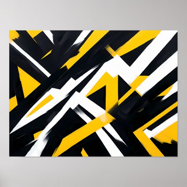 Fet Abstrakt - Svart bakgrund Poster (Framsidan)