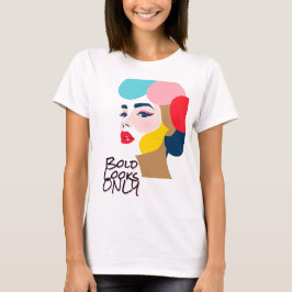 Fet Abstrakt Woman Porträtt T Shirt
