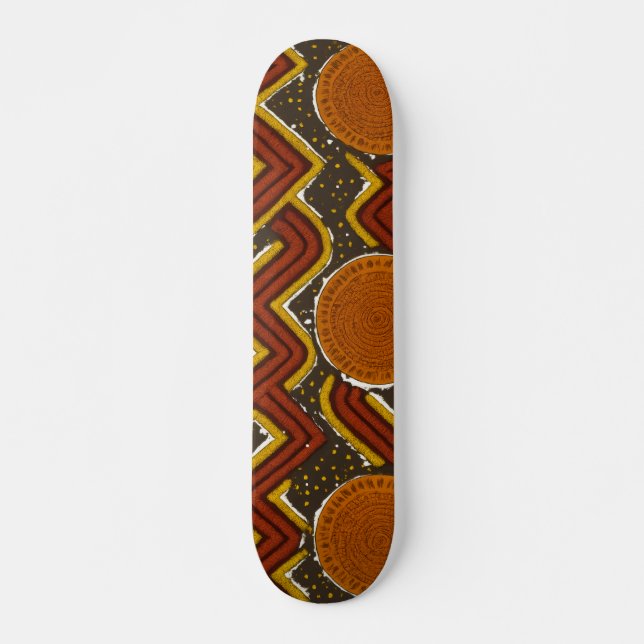 Fet afrikansk utskrift mini skateboard bräda 18,5 cm (Framsida)