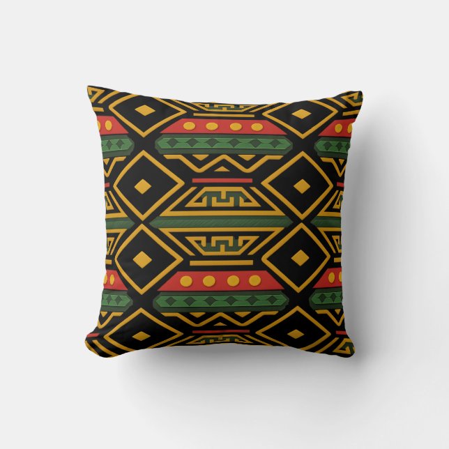 Fet afrikansk utskriftsdesign kudde (Framsida)