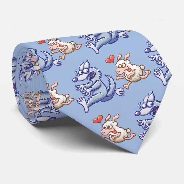 Fet ål i kärlek efter en skrämt varg slips (Rullad)