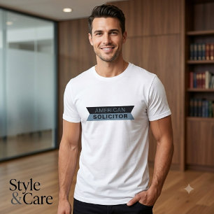 Fet Amerikan Solicitor Grafisk Text Herr T-Shirt