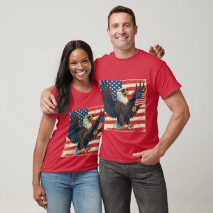 Fet amerikansk örn – 4:e juli-frihetsdesign t shirt