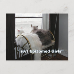 Fet ändaflickavykort vykort