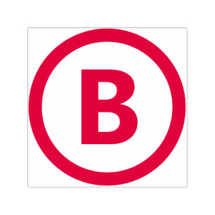 Fet Anpassade Brev med Circle Ram Gräns Självfärgande Stämpel