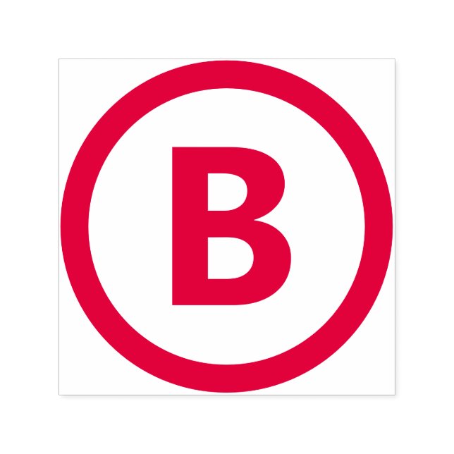 Fet Anpassade Brev med Circle Ram Gräns Självfärgande Stämpel (Design)