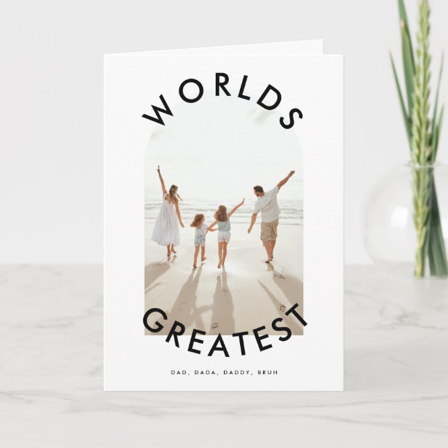 FET anpassningsbar fotot "WORLDS GREATEST" fars da Kort (Framsida)