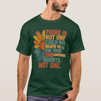 Fet anti-Gun Påstående med färgstark Daisy Art T Shirt