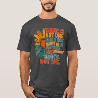 Fet anti-Gun Påstående med färgstark Daisy Art T Shirt