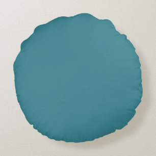 Fet Aqua Solid Färg par Satin Rolling Surfa Rund Kudde