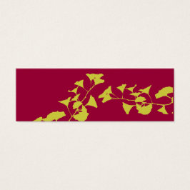 Fet asiatisk Färg av Nature Ginkgo Grenar Litet Visitkort