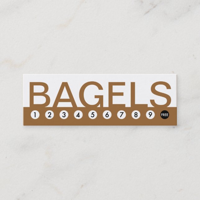 Fet BAGELS kundlojalitet Lojalitetskort (Framsida)