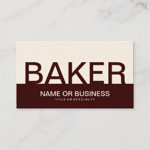 fet BAKER (anpassadet färg) Visitkort