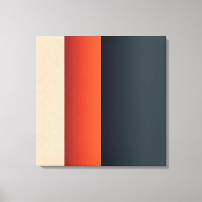Fet balans: Minimalistiskt Färg-band i Rörelse Canvastryck (Framsida)
