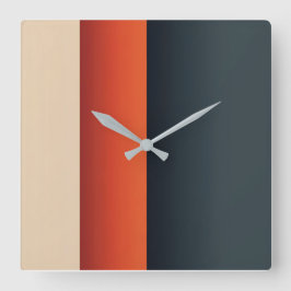 Fet balans: Minimalistiskt Färg-band i Rörelse Fyrkantig Klocka