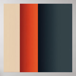 Fet balans: Minimalistiskt Färg-band i Rörelse Poster