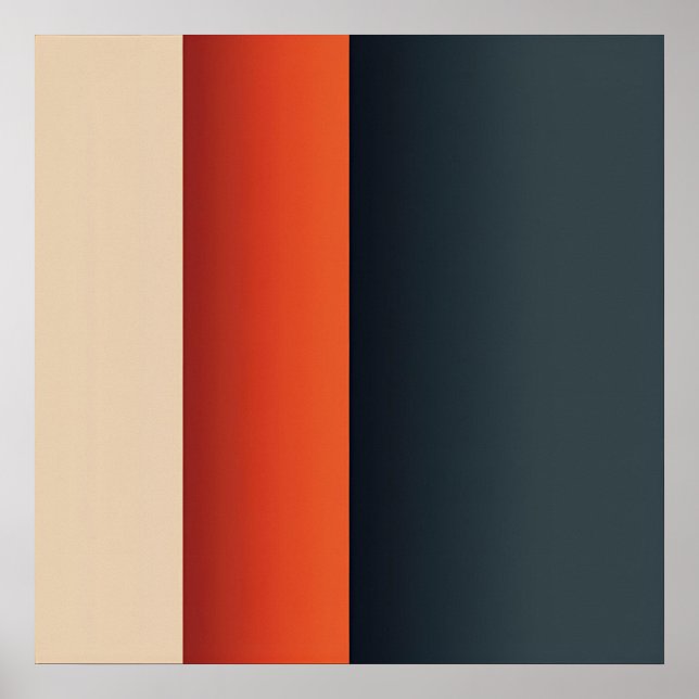 Fet balans: Minimalistiskt Färg-band i Rörelse Poster (Framsidan)