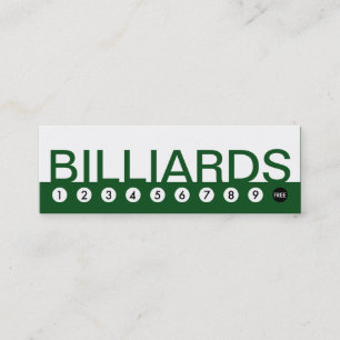 Fet BILLIARDS kundlojalitet Lojalitetskort
