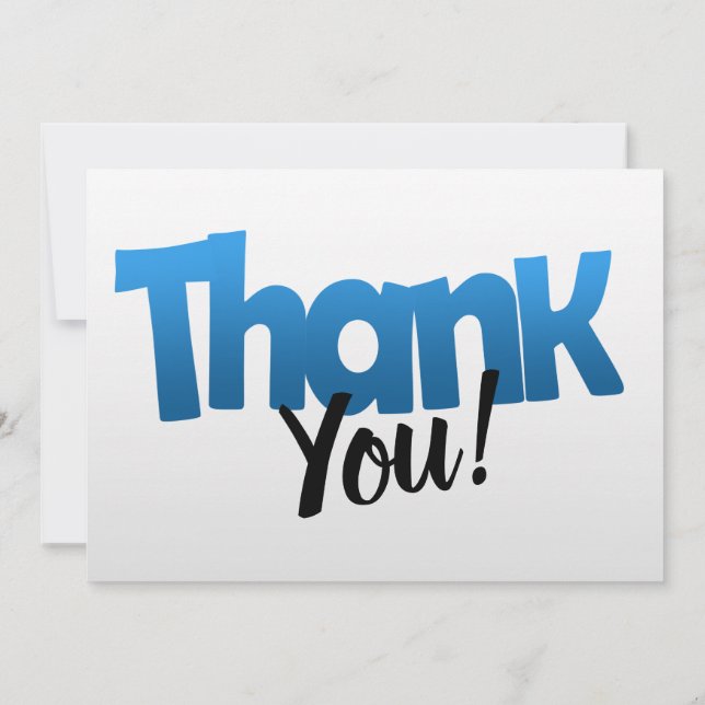 Fet blå Logotyp med urklippsblomma - Tack Spara Datumet (Baksida)