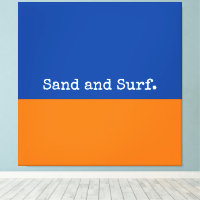 Fet blå Orange Seashore-minimalistisk Abstrakt