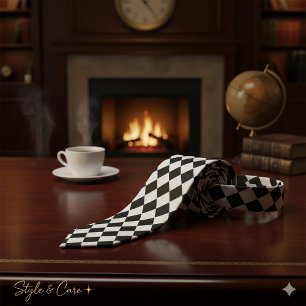 Fet Black and White Chevron Mönster Classic Slips
