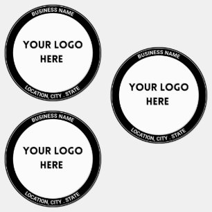 Fet Black Anpassningsbar Logotyp Stickers