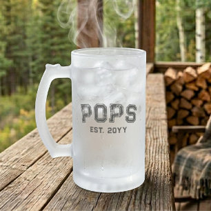 Fet Black Varsity Pops Farfar Smeknamn Est År Frostat Ölglas