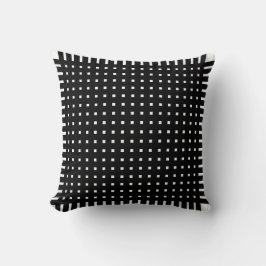 Fet Black & White Lodrät Rand Pillow Kudde
