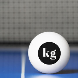 Fet Black White Monogram Ping Pong Boll