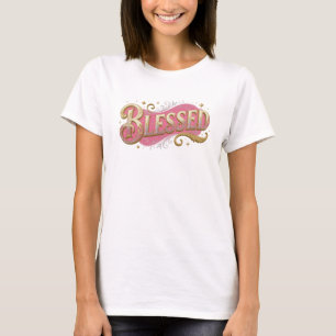 Fet BLESSAD 2D konstnärlig motiv T Shirt