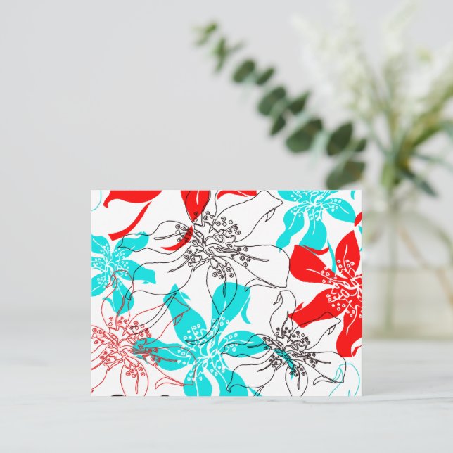 Fet Blommar Vykort (Stående Fram)