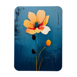 Fet Blommigt Art med Abstrakt Flower Magnet